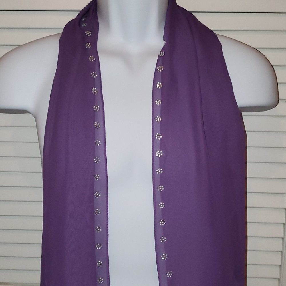 NWT Purple and silver scarf